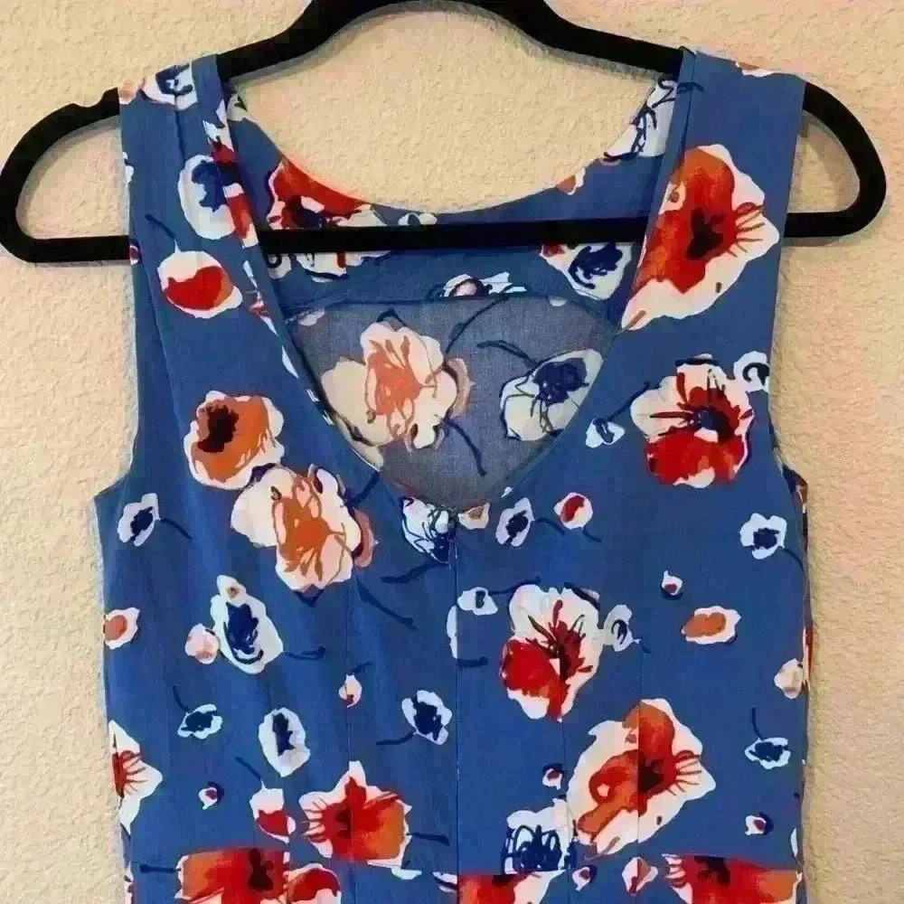 Floral Romper Tommy Hilfiger sz 4 summer flowers casual fair America 4th of July - Picture 3 of 7